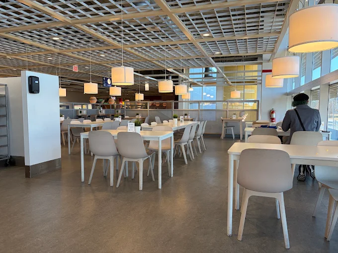 The upstairs dining area at the IKEA restaurant